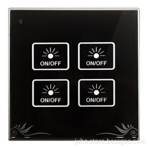 Intelligent Touch Switch With Brushed Metal Panel